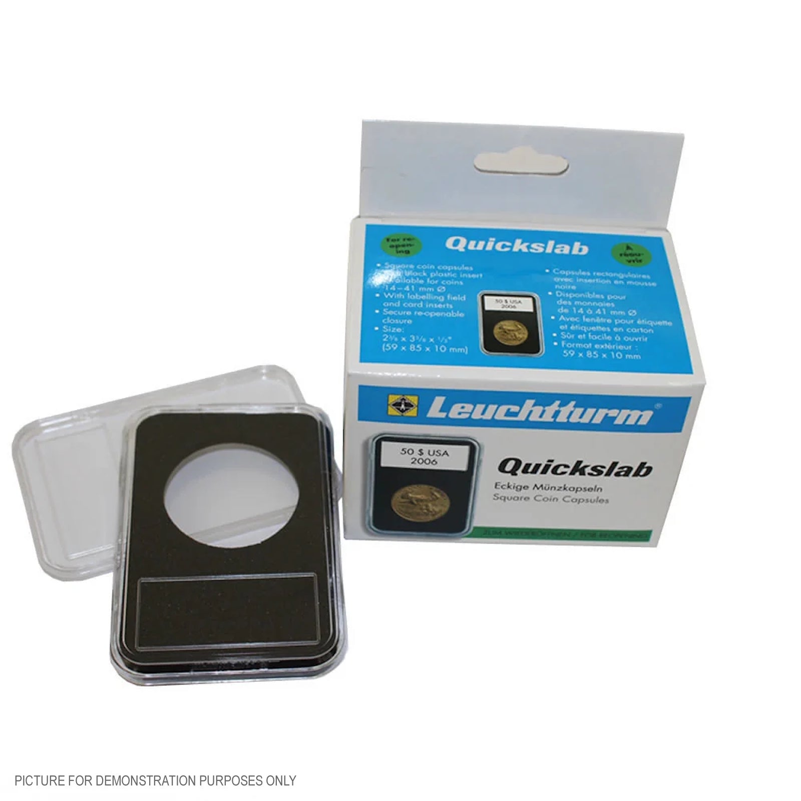 Lighthouse QUICKSLAB 39mm Coin Display Slabs - Pack of 5 (Suitable for Australian Crowns)